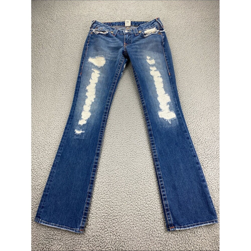 True Religion Billy Women Y2K Distressed Bootcut Made In USA Jeans  |  Size: 29
